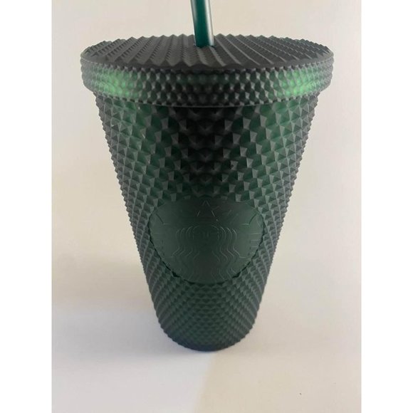 Starbucks Limited Edition Matte Dark Green Studded Grande Tumbler - Picture 2 of 3